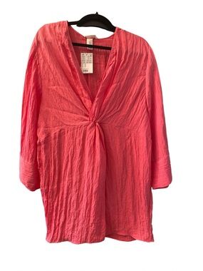 H&M Pink lightweight Tunic Blouse Size XL BNWT